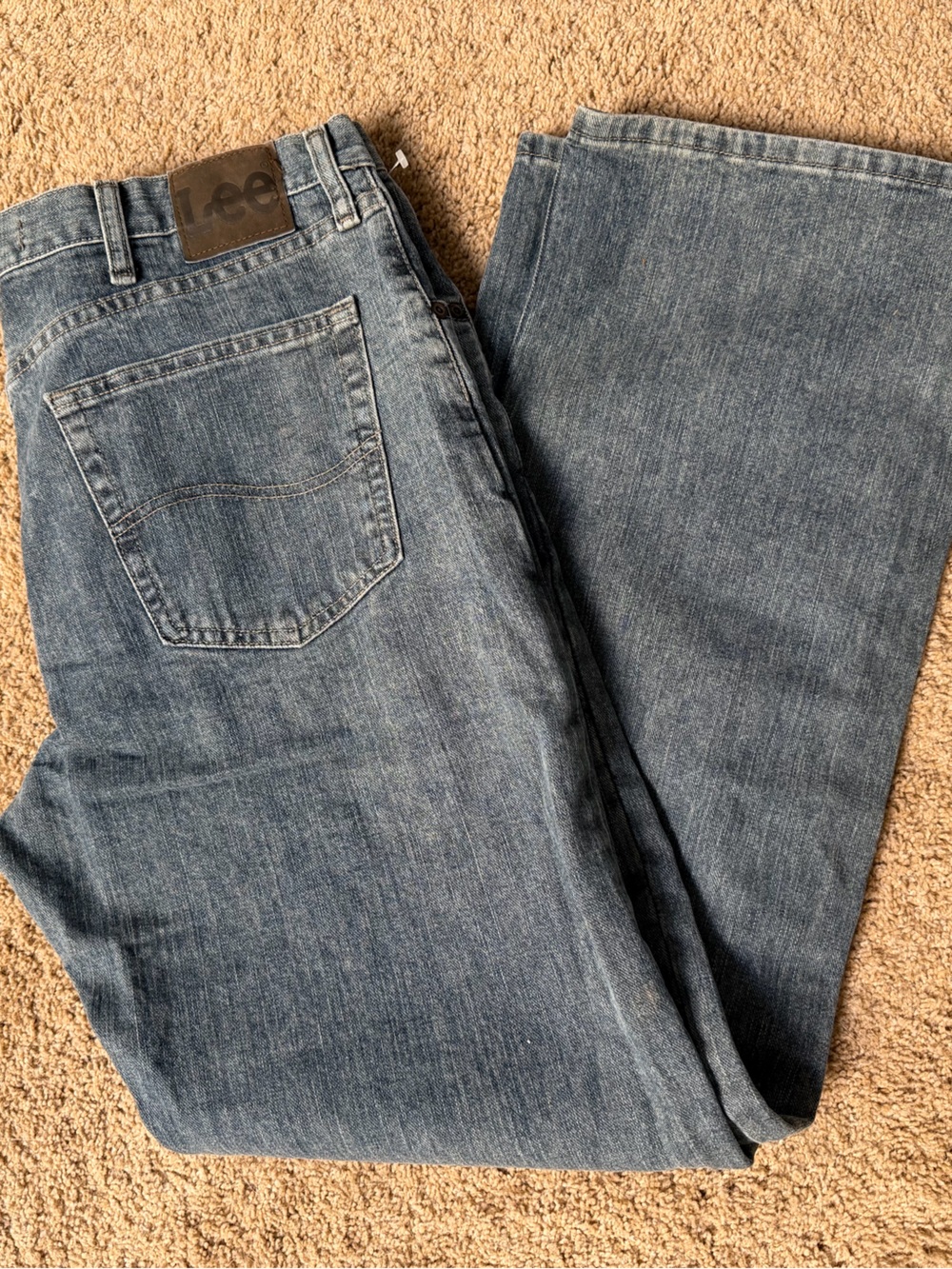 Lee Men's Straight Leg Jeans - Faded Blue Wash 36x32